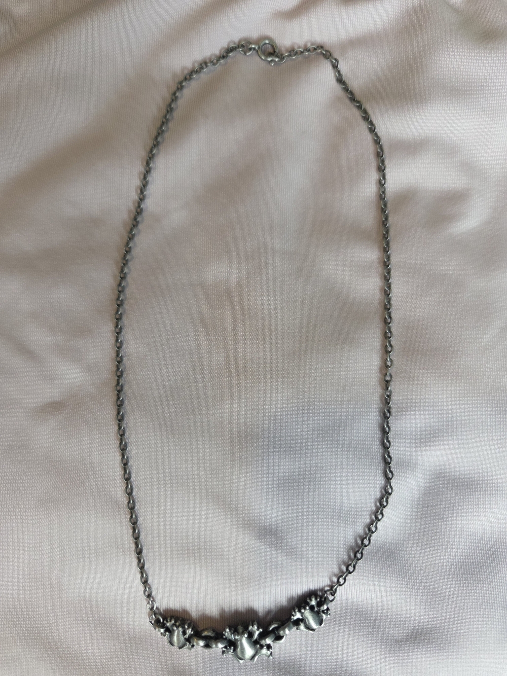 Silver Floral Pendant Necklace - Women Accessories